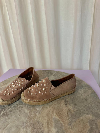 Espadrilles Via Vai parels bruin,beige,oudroze maat 36
