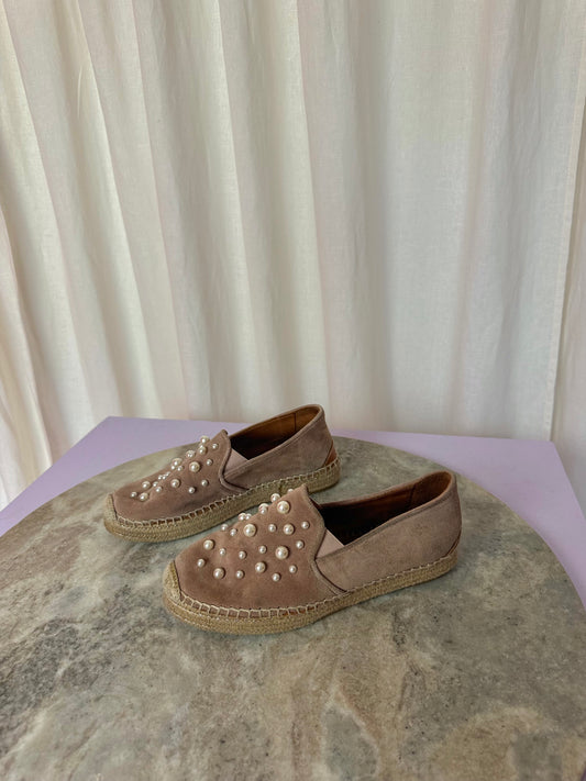 Espadrilles Via Vai parels bruin,beige,oudroze maat 36