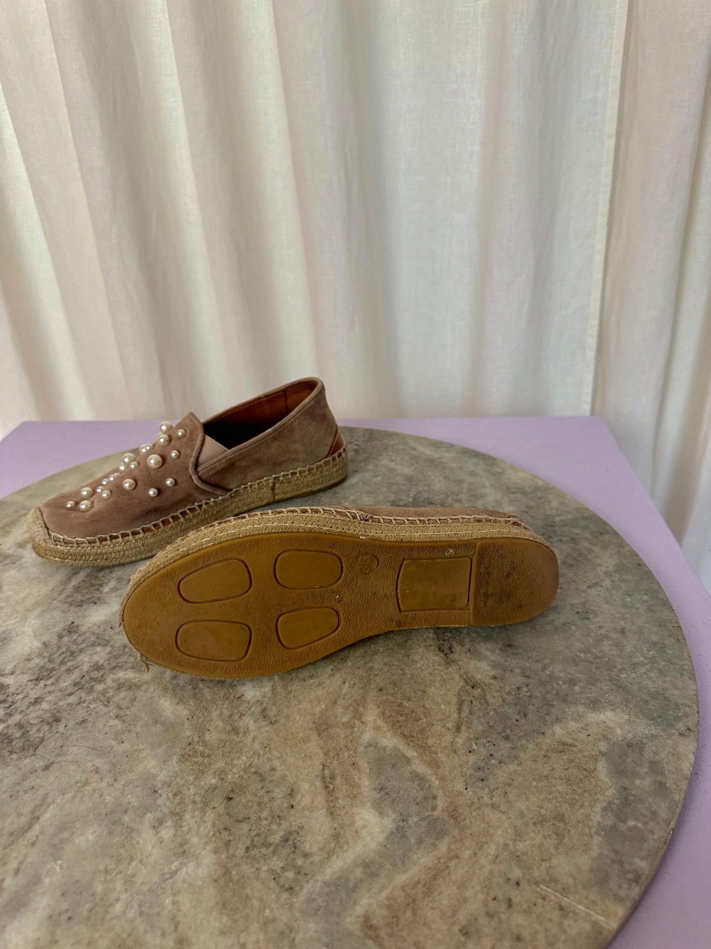 Espadrilles Via Vai parels bruin,beige,oudroze maat 36