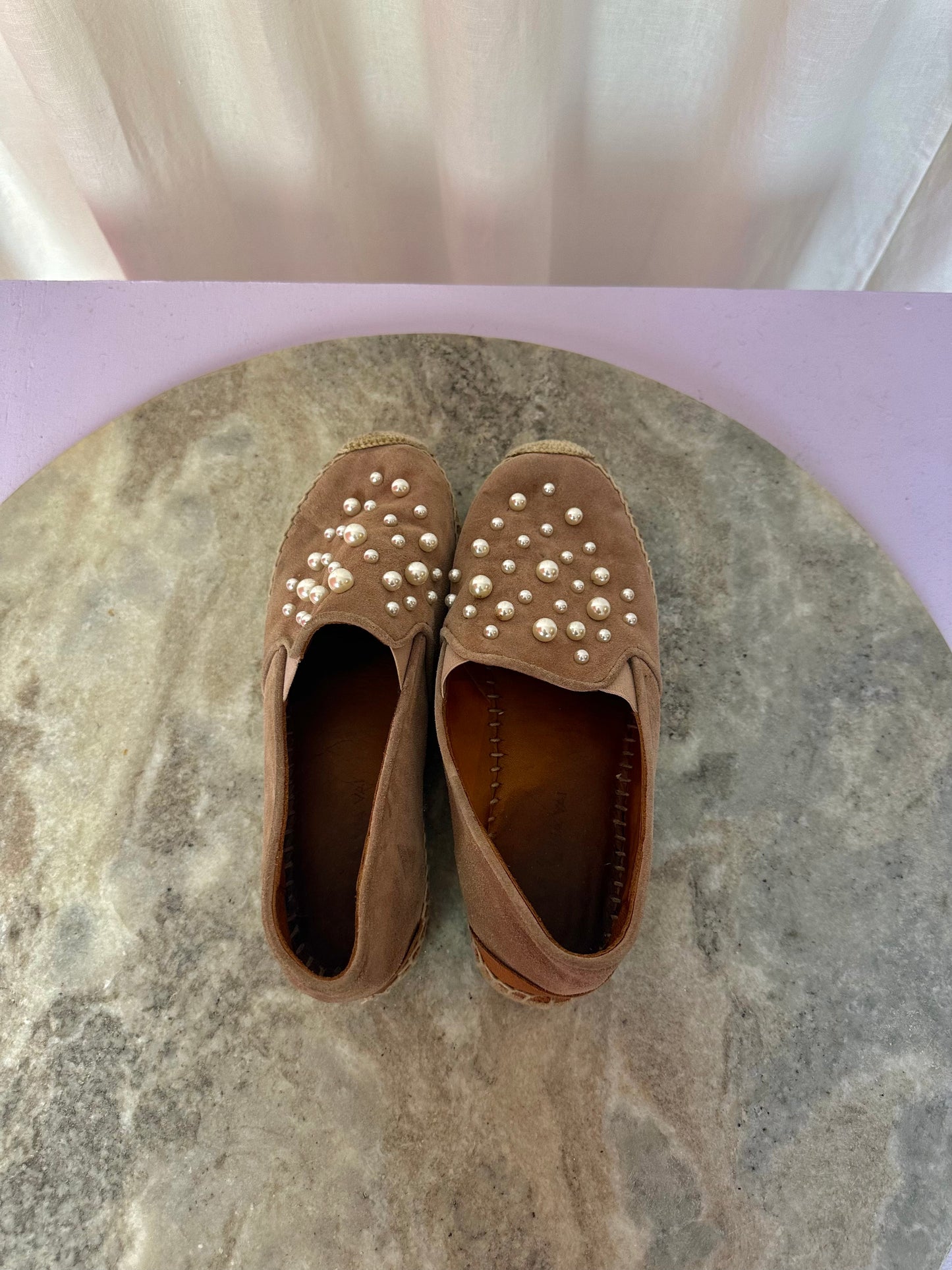 Espadrilles Via Vai parels bruin,beige,oudroze maat 36