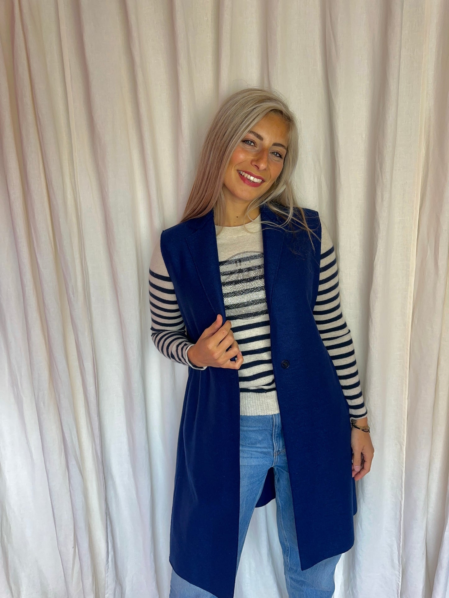 Gilet Harris Wharf London blauw - maat 40