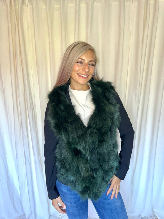 Gilet Sensation Folie Fur flessengroen - Onesize