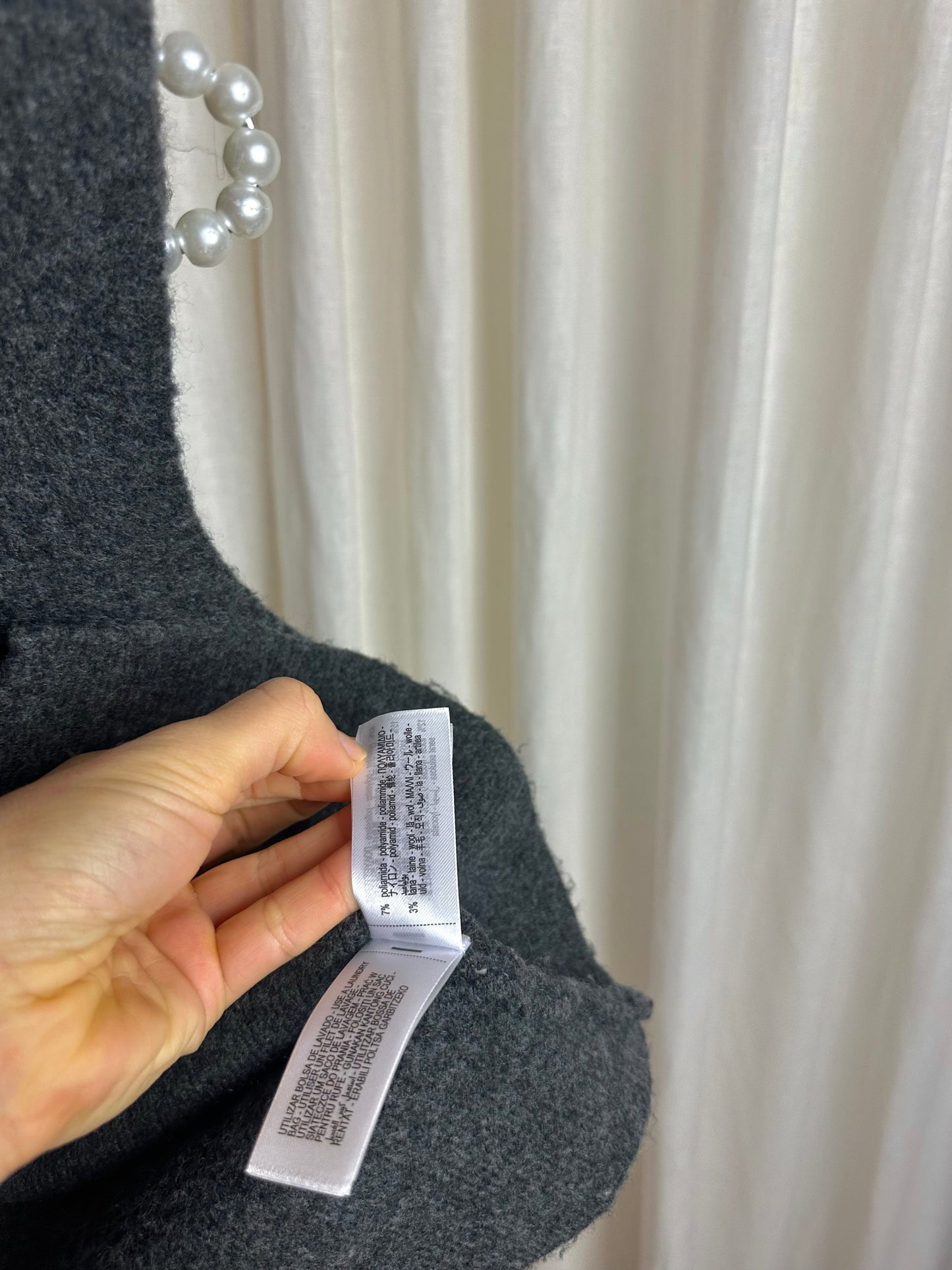 Gilet Zara knopen donkergrijs maat M