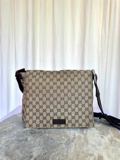Gucci monogram tas beige, bruin