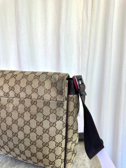 Gucci monogram tas beige, bruin