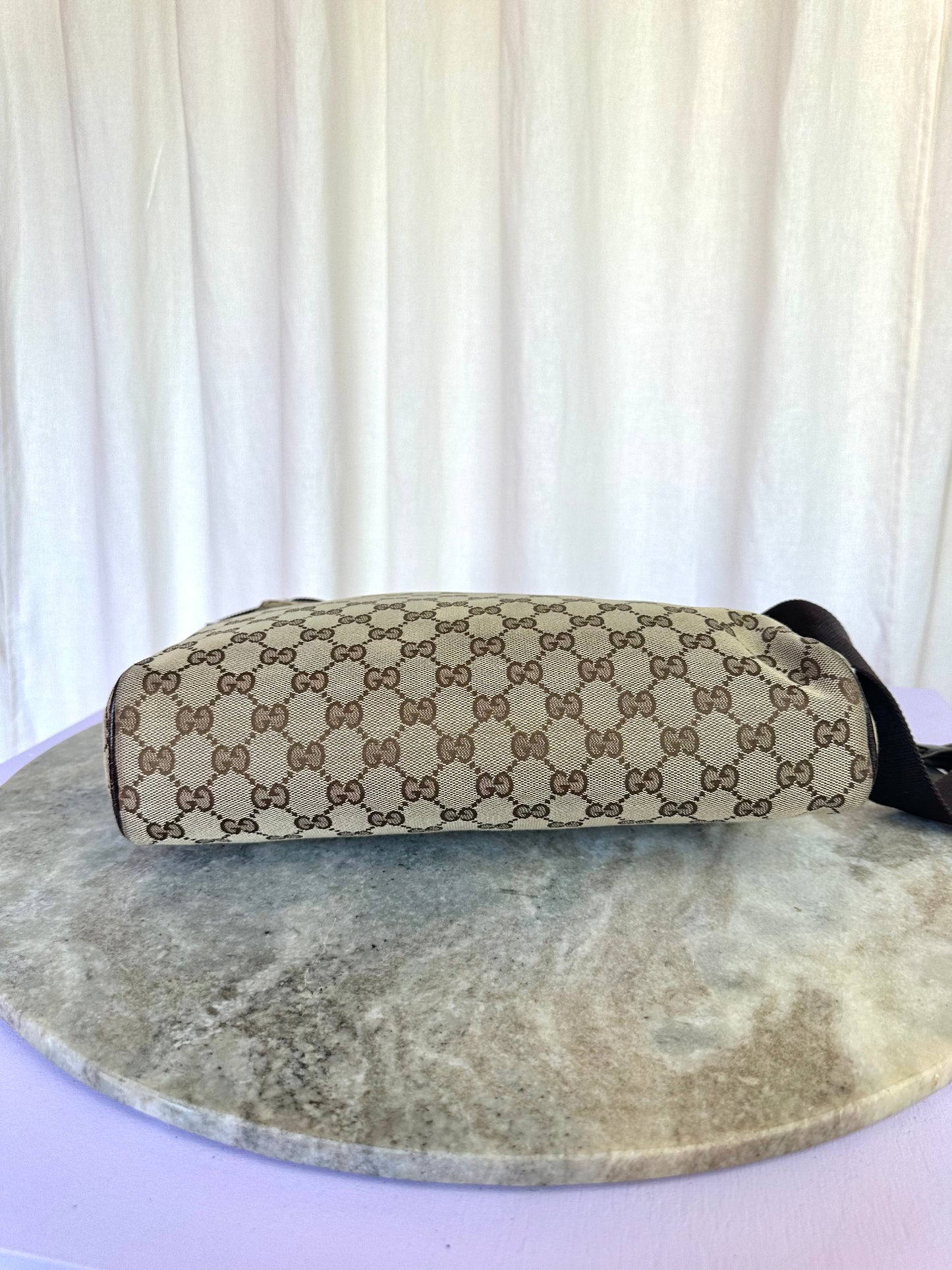 Gucci monogram tas beige, bruin