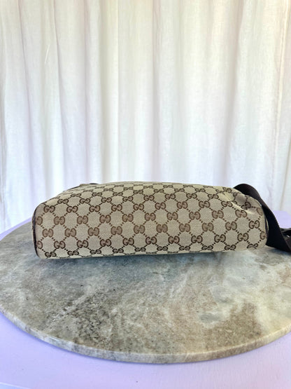 Gucci monogram tas beige, bruin