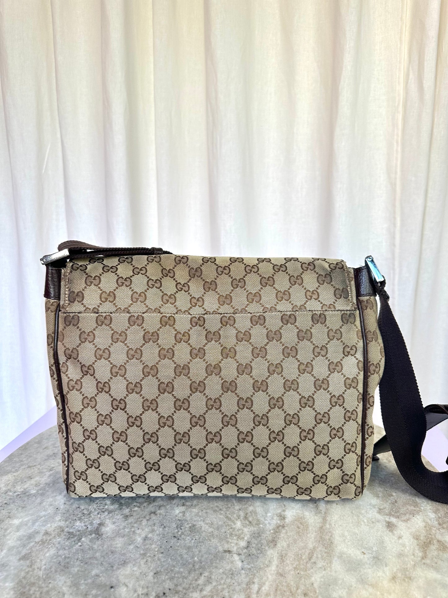 Gucci monogram tas beige, bruin