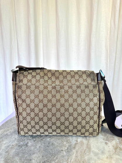 Gucci monogram tas beige, bruin