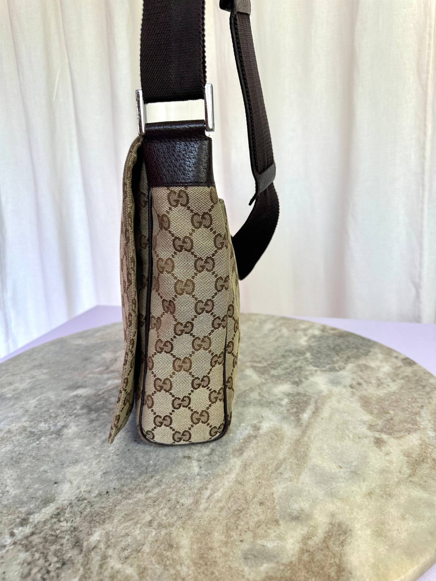 Gucci monogram tas beige, bruin