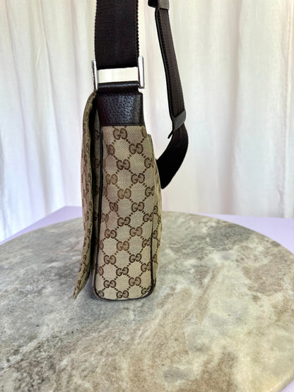 Gucci monogram tas beige, bruin