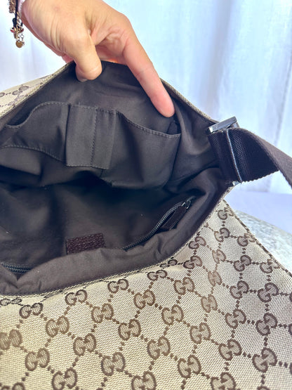 Gucci monogram tas beige, bruin