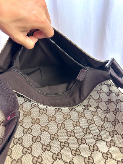 Gucci monogram tas beige, bruin
