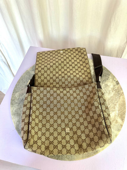 Gucci monogram tas beige, bruin