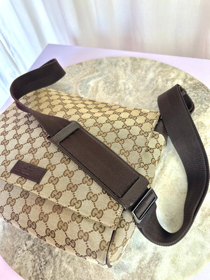 Gucci monogram tas beige, bruin