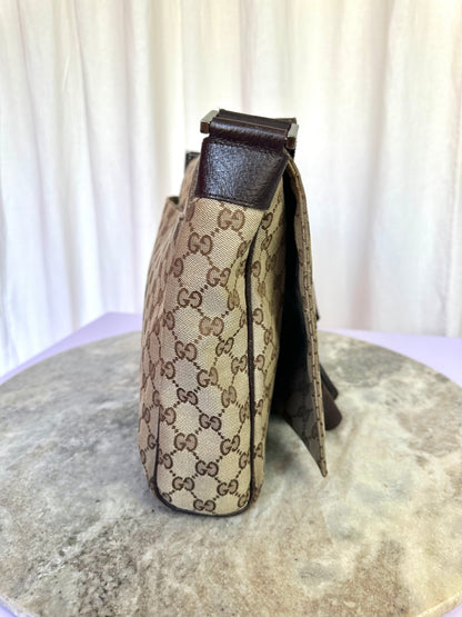 Gucci monogram tas beige, bruin