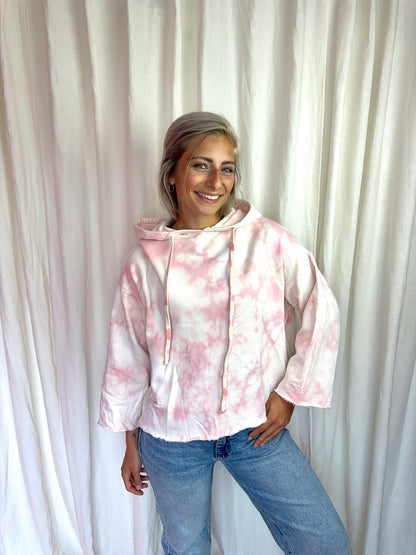 Hoodie Berenice Paris Evy tie dye roze maat M