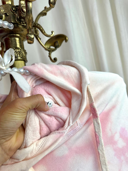 Hoodie Berenice Paris Evy tie dye roze maat M