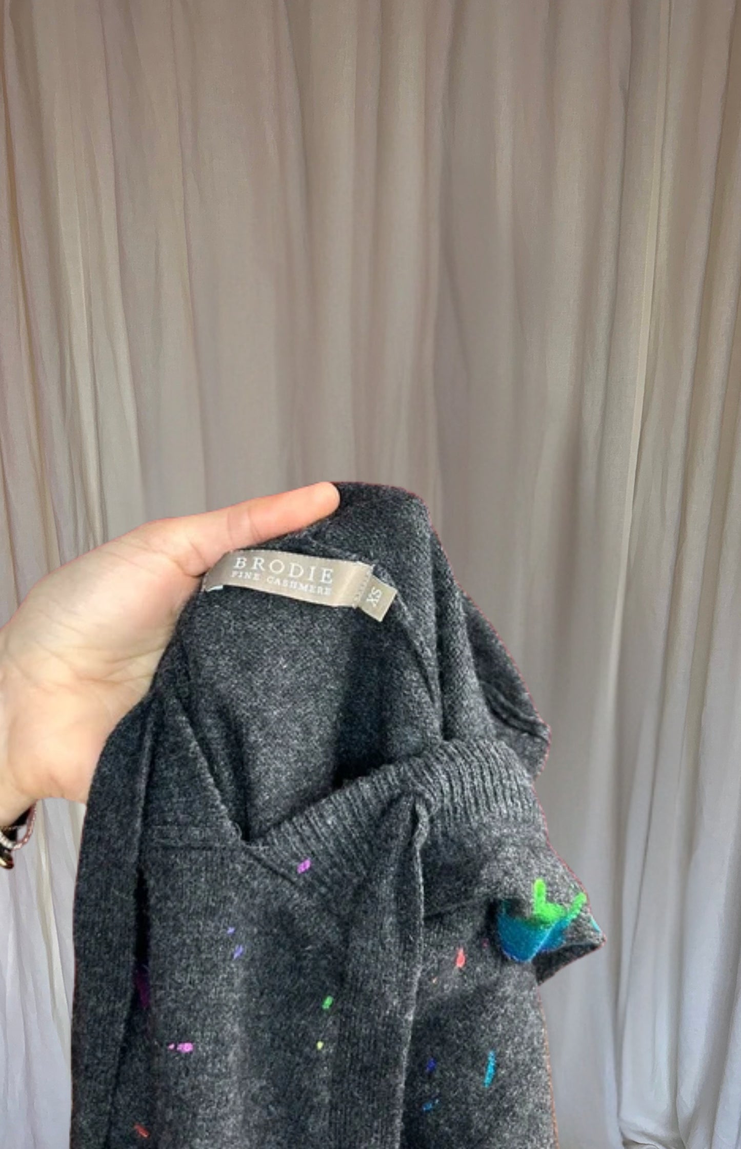 Hoodie Brodie Cashmere grijs maat XS