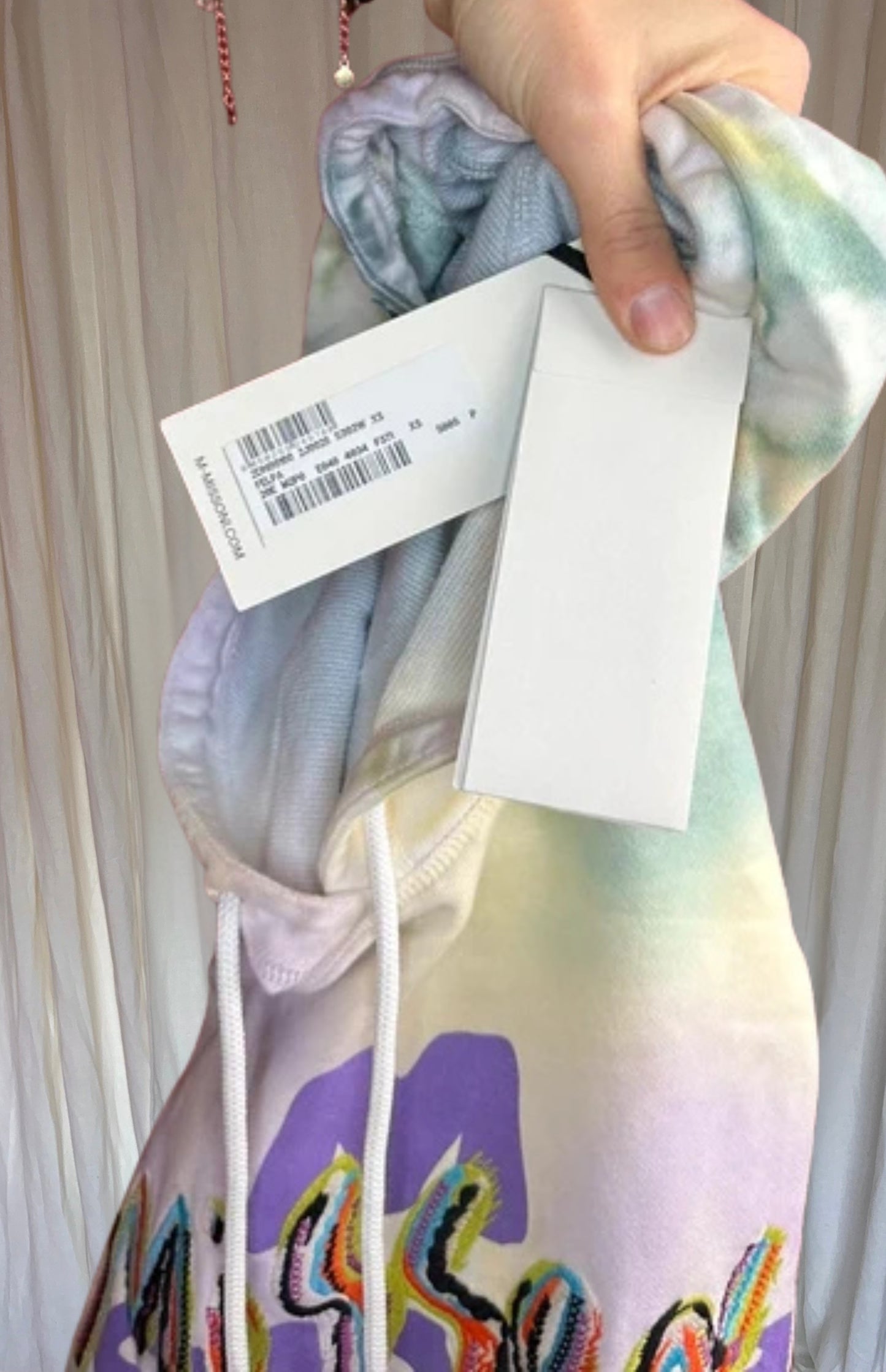 Hoodie Missoni tie dye maat XS
