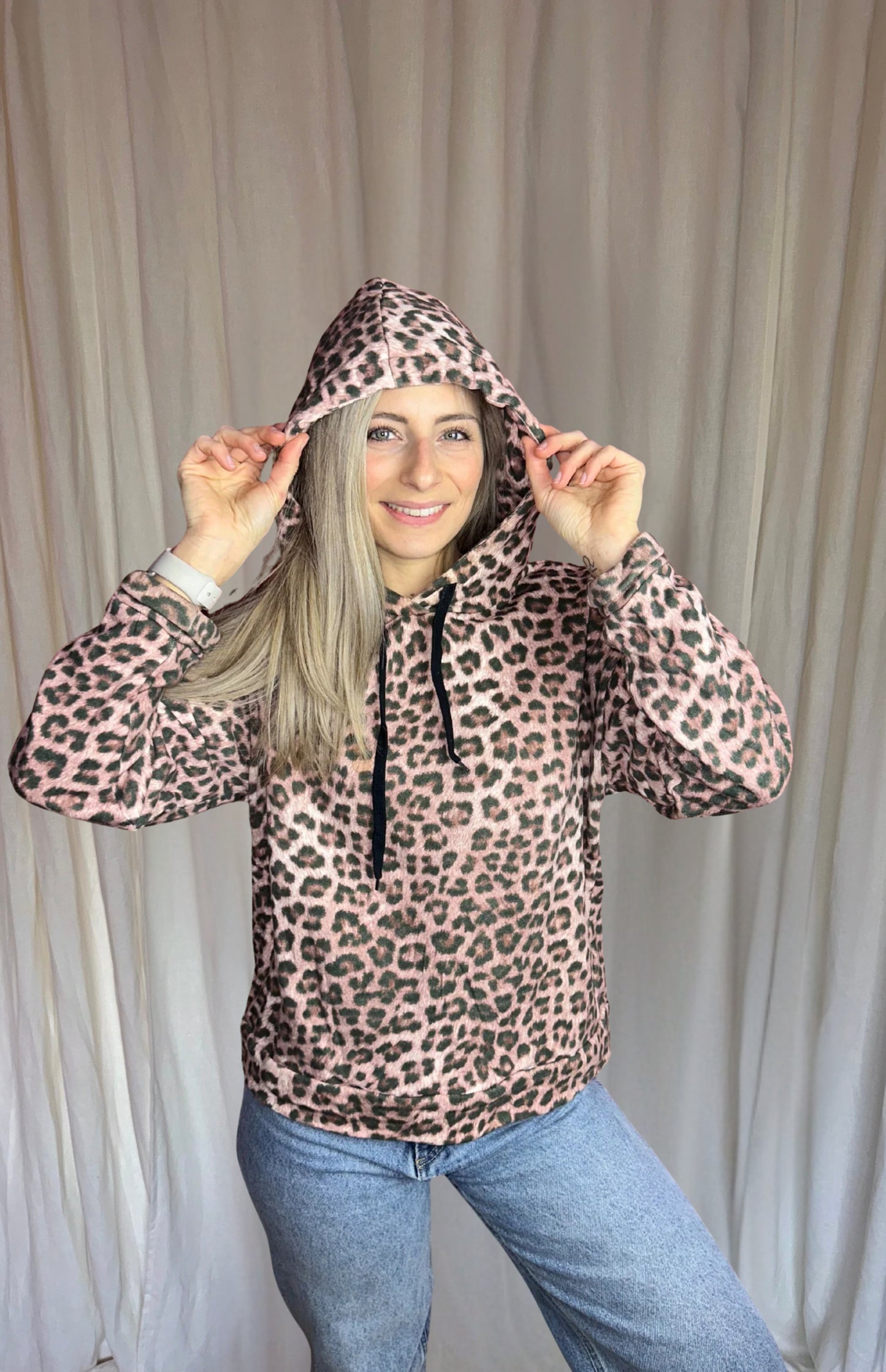 Ensemble pull imprimé léopard