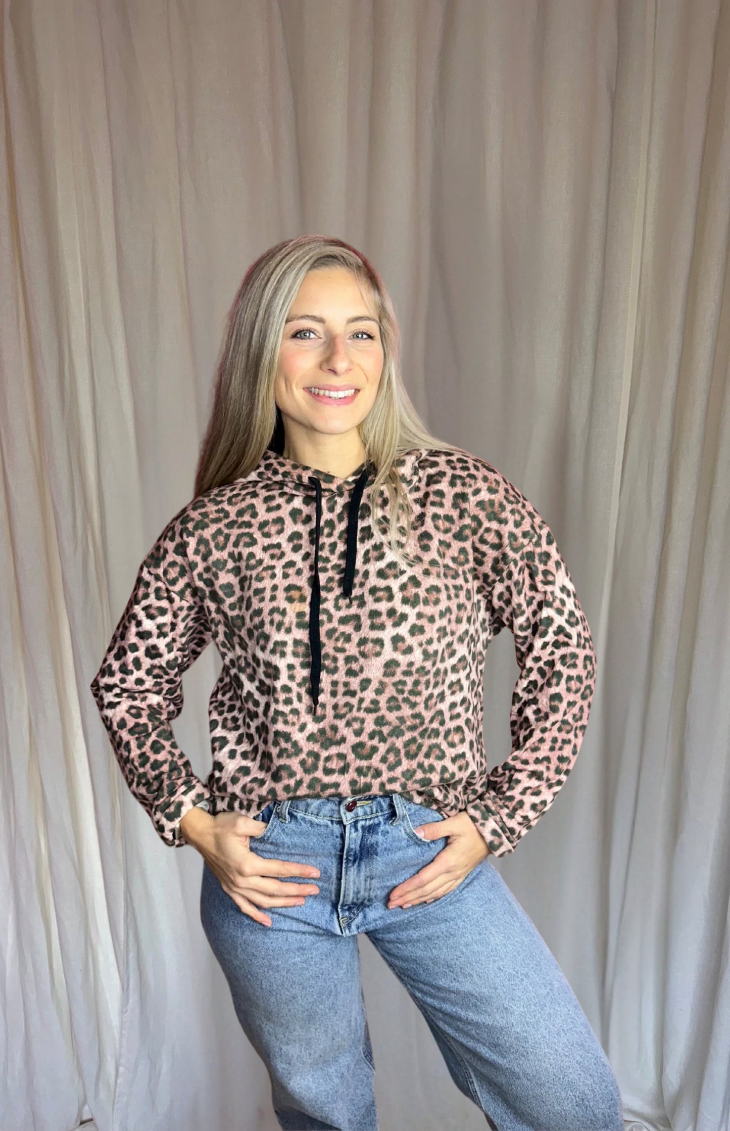 Ensemble pull imprimé léopard
