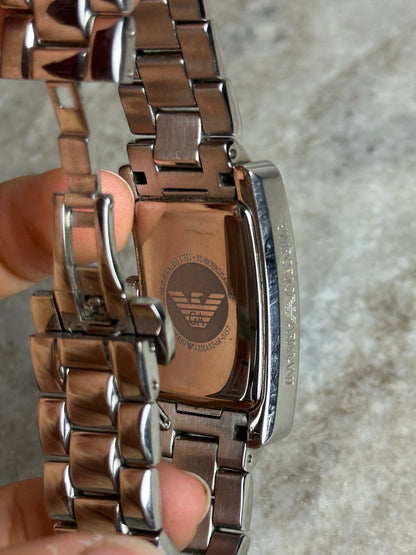 Horloge Emporio Armani zilver,zwarte wijzerplaat