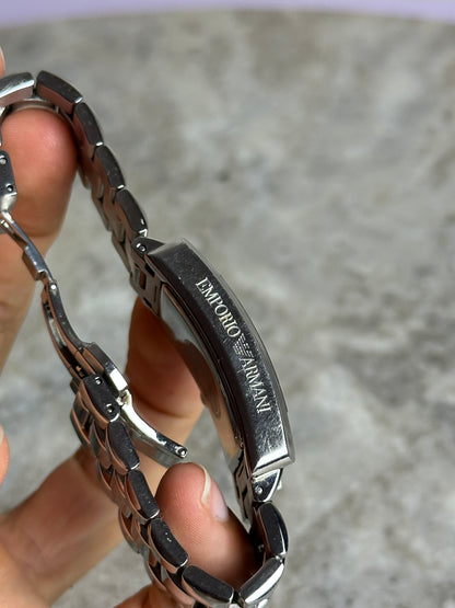 Horloge Emporio Armani zilver,zwarte wijzerplaat