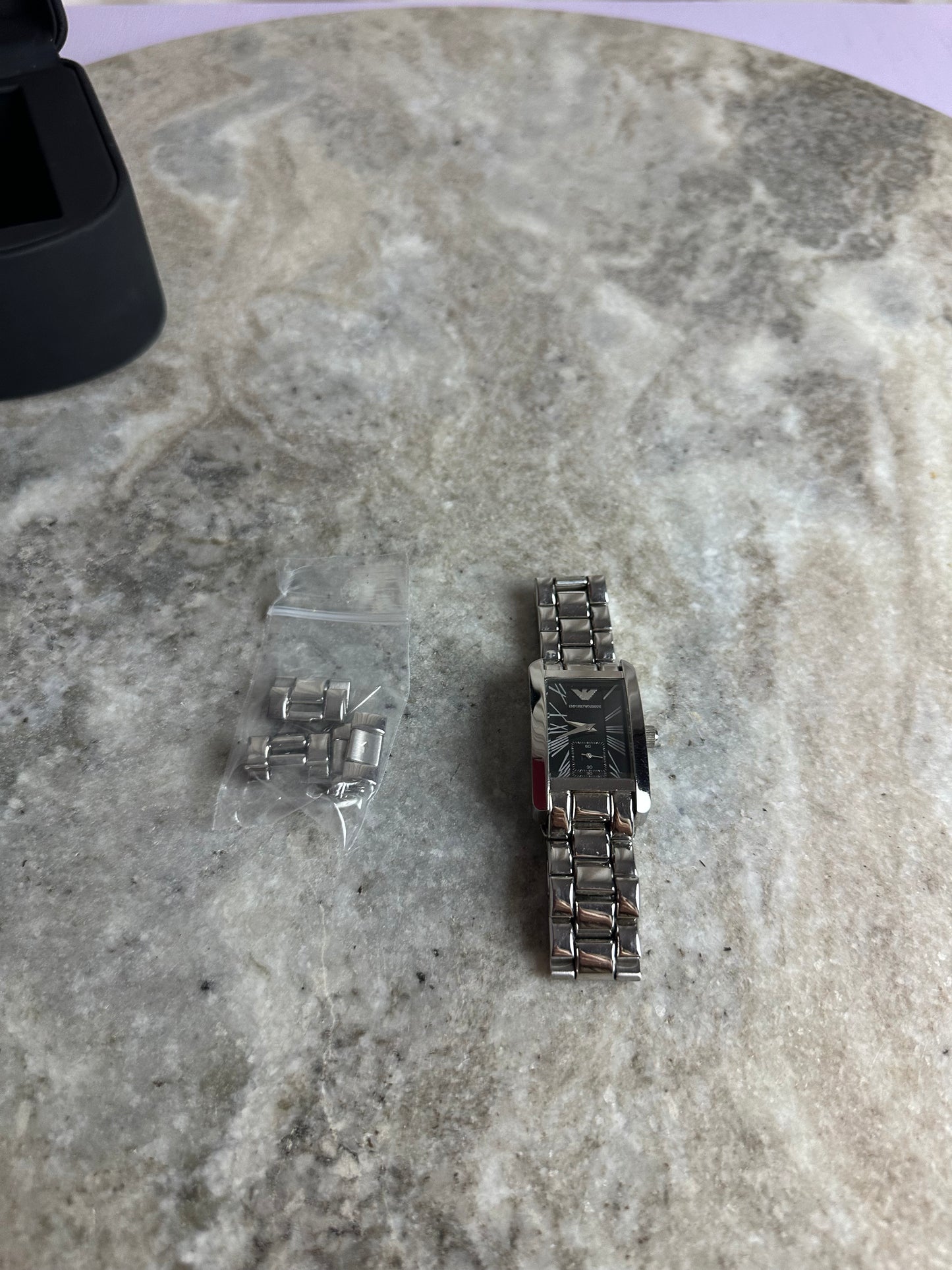 Horloge Emporio Armani zilver,zwarte wijzerplaat