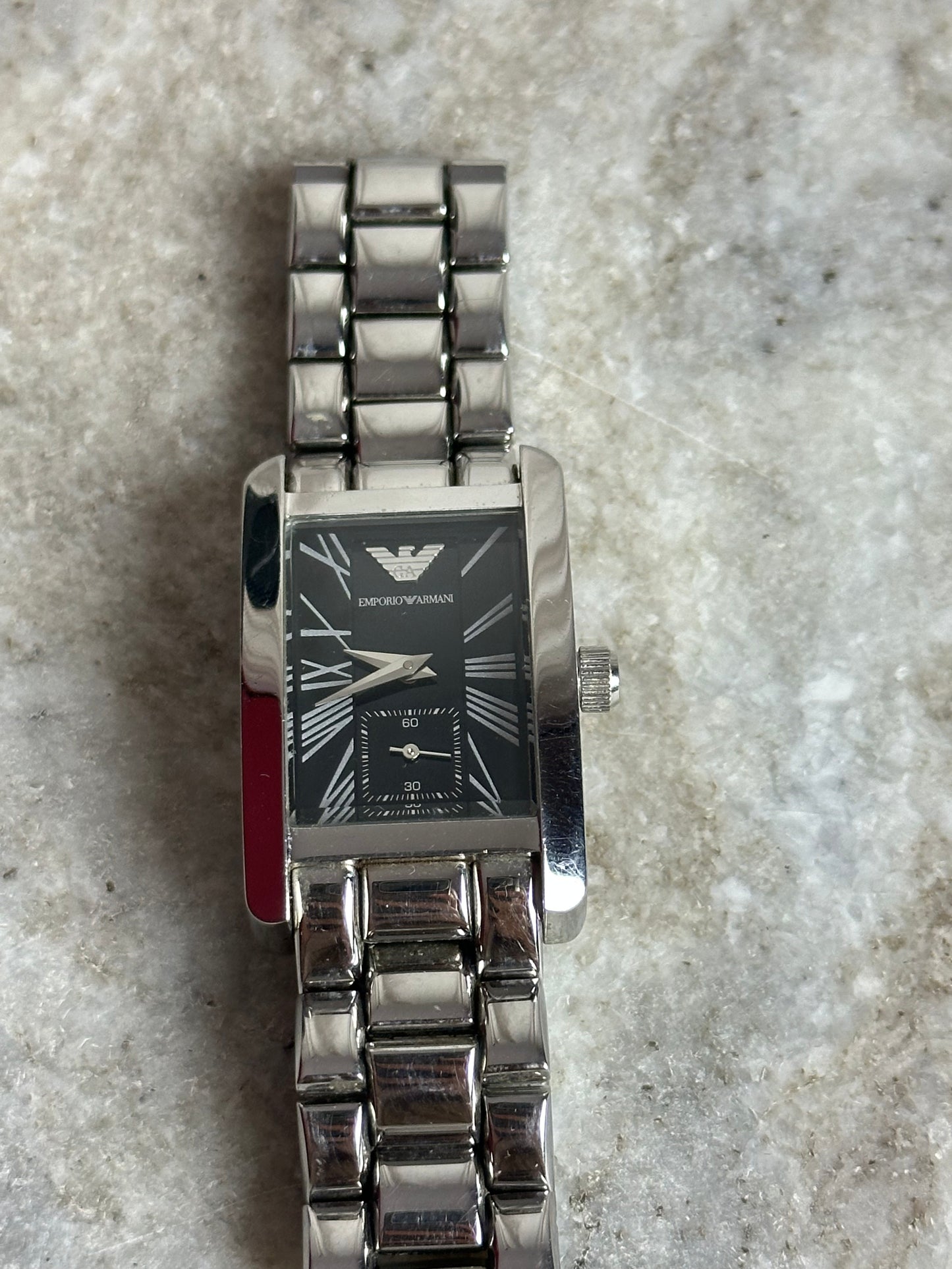 Horloge Emporio Armani zilver,zwarte wijzerplaat