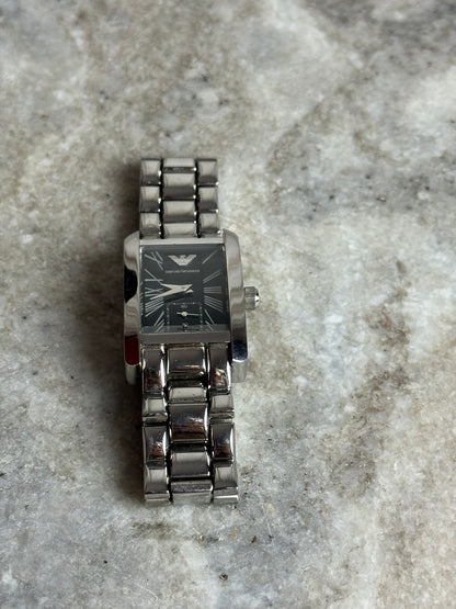 Horloge Emporio Armani zilver,zwarte wijzerplaat