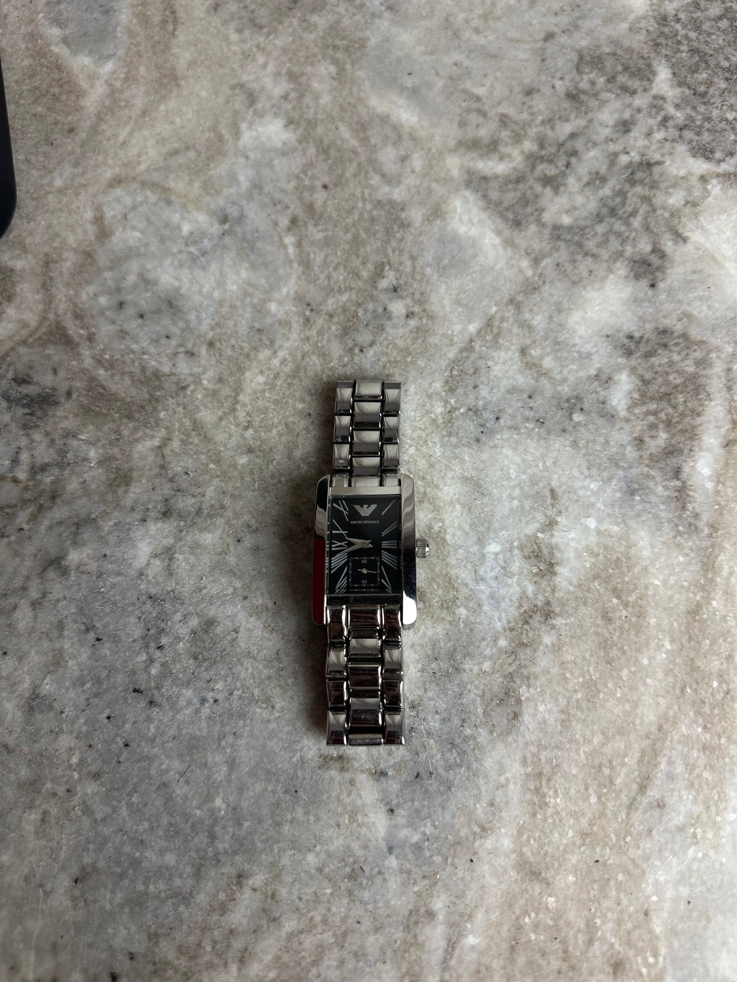 Horloge Emporio Armani zilver,zwarte wijzerplaat