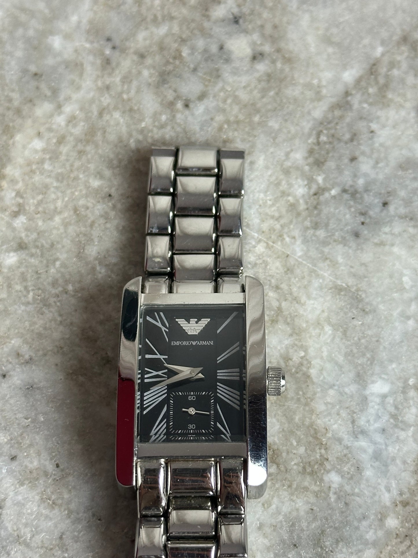 Horloge Emporio Armani zilver,zwarte wijzerplaat