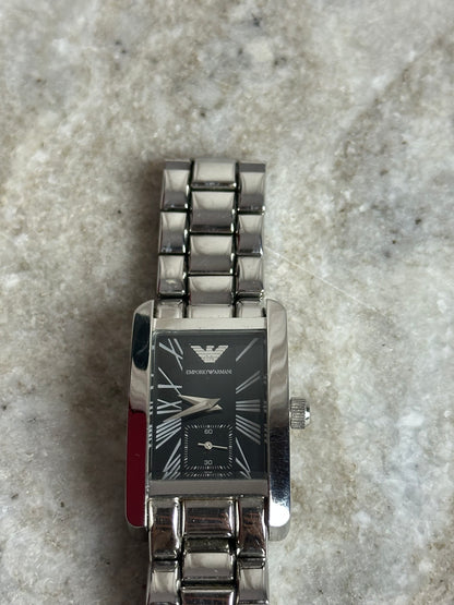 Horloge Emporio Armani zilver,zwarte wijzerplaat