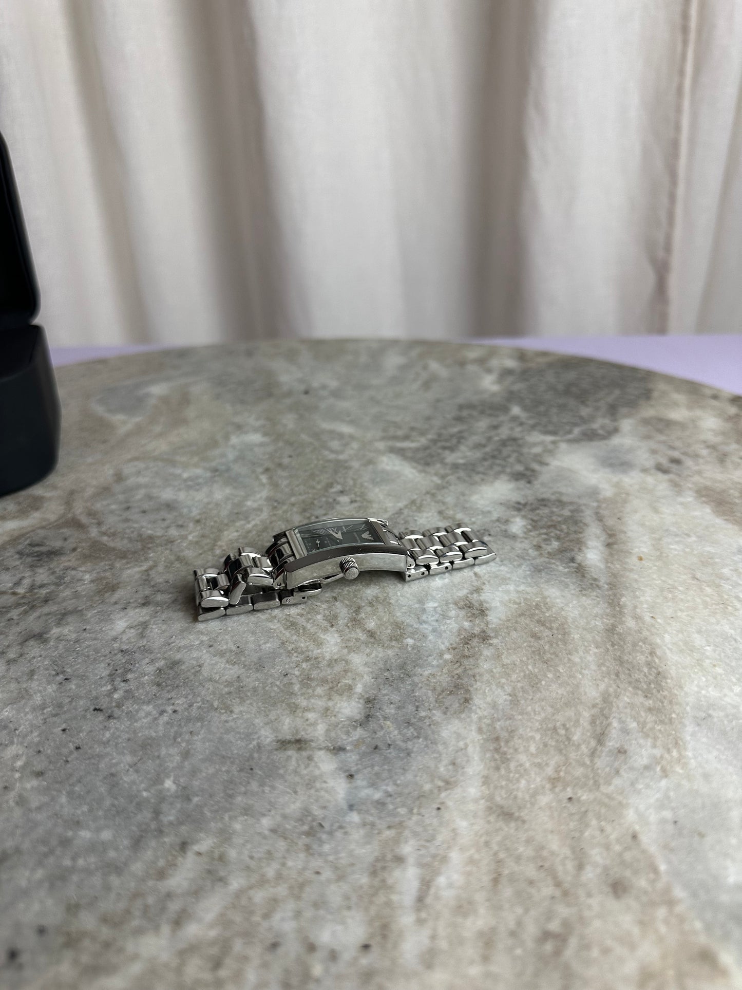 Horloge Emporio Armani zilver,zwarte wijzerplaat
