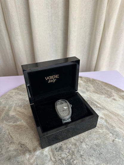 Horloge Vabene Italy Classico Pave strass legergroen