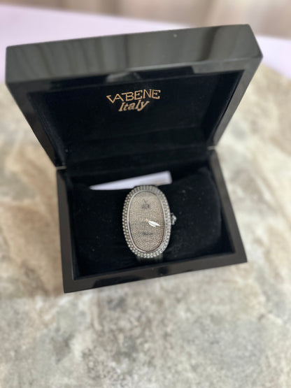 Horloge Vabene Italy Classico Pave strass legergroen
