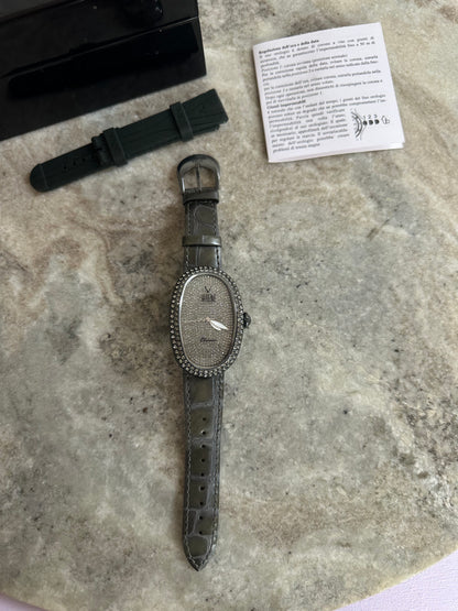 Horloge Vabene Italy Classico Pave strass legergroen