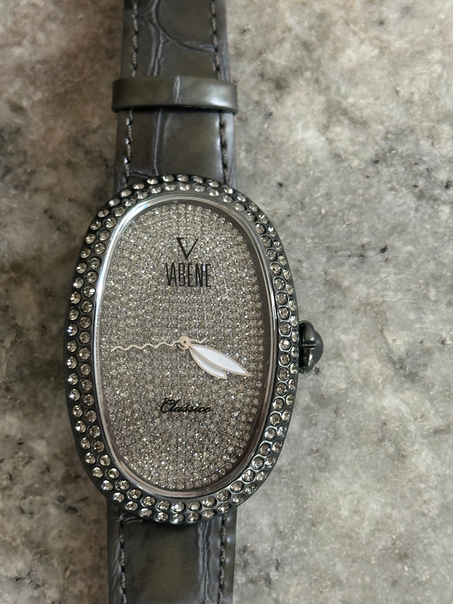 Horloge Vabene Italy Classico Pave strass legergroen