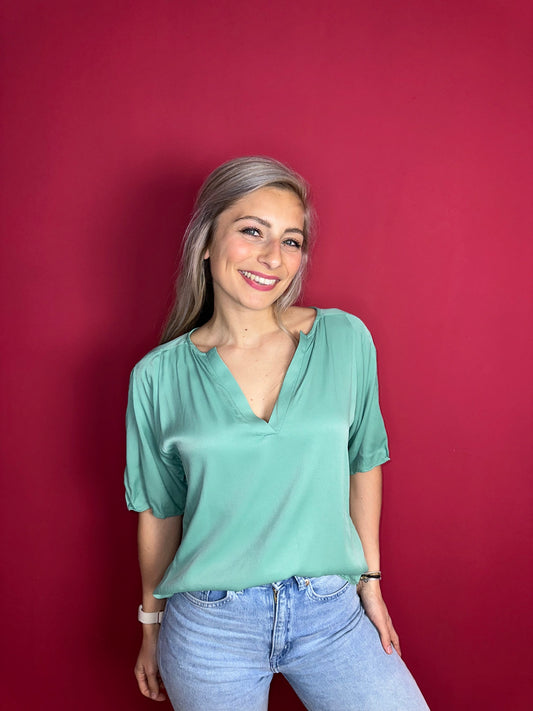Blouse Ibana groen - Maat 42