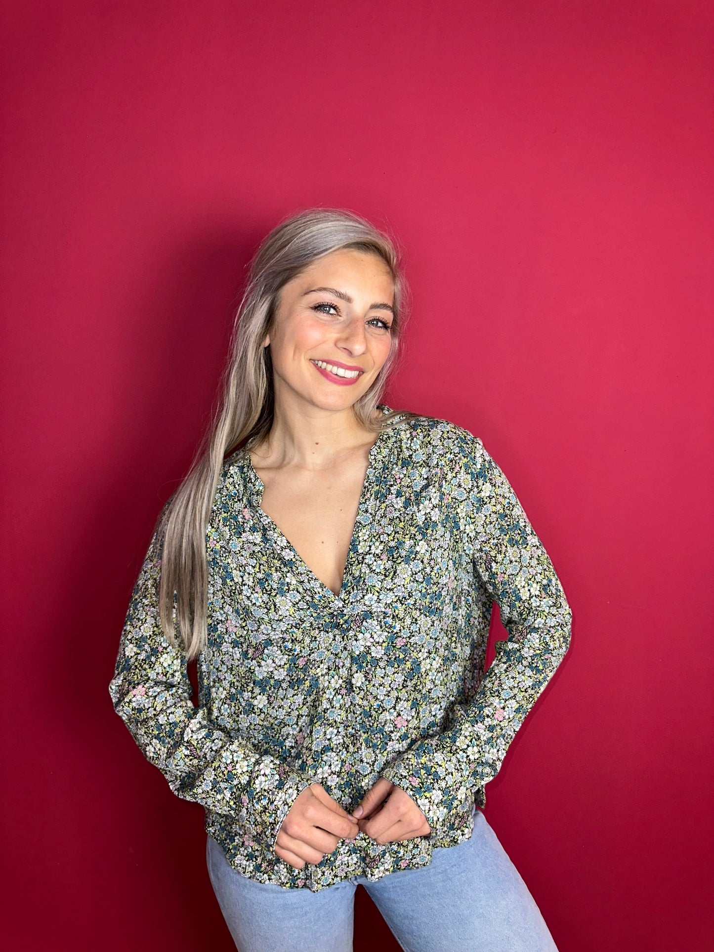 Blouse Zadig&Voltaire Tink Crinkle Liberty Garden - Maat M