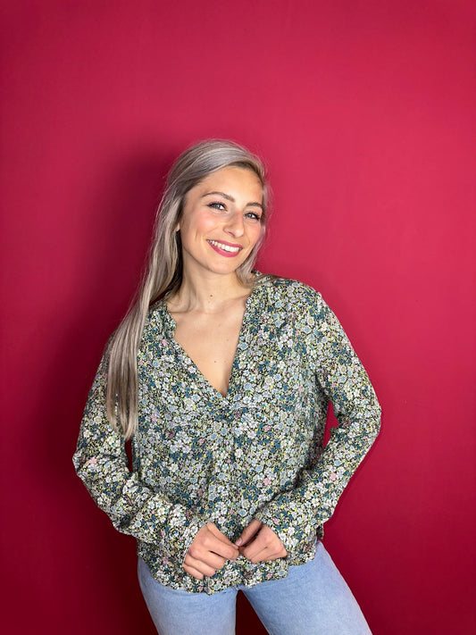 Blouse Zadig&Voltaire Tink Crinkle Liberty Garden - Maat M