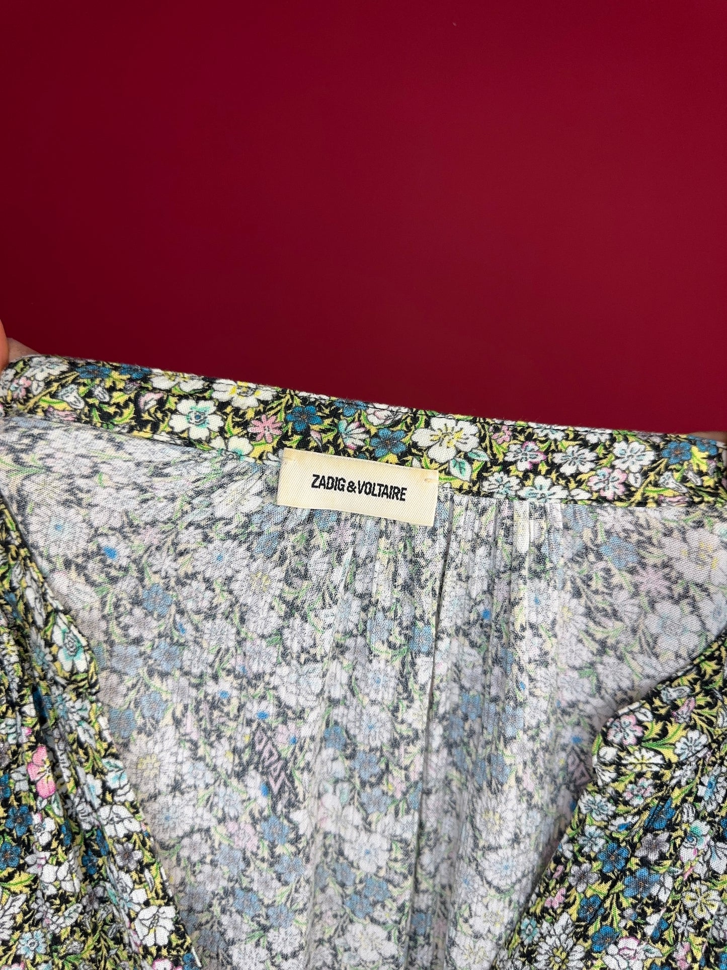 Blouse Zadig&Voltaire Tink Crinkle Liberty Garden - Maat M