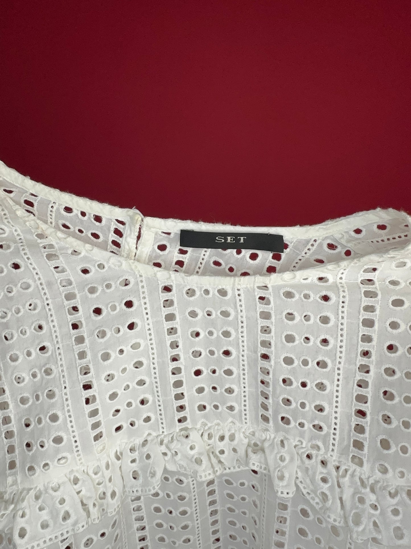 Blouse SET broderie wit - Maat 42