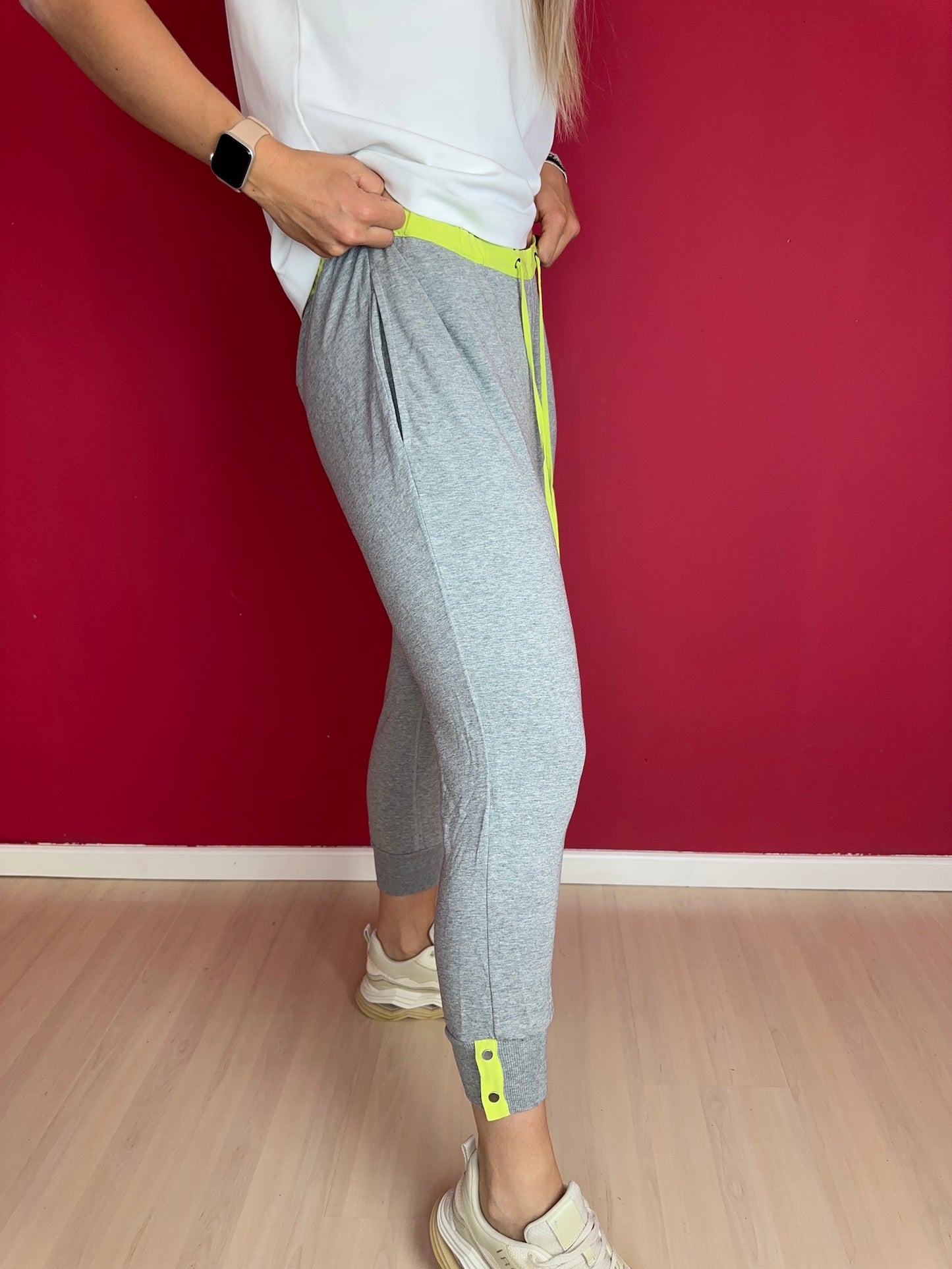 Broek Liu Jo jogging grijs/geel - Maat 42