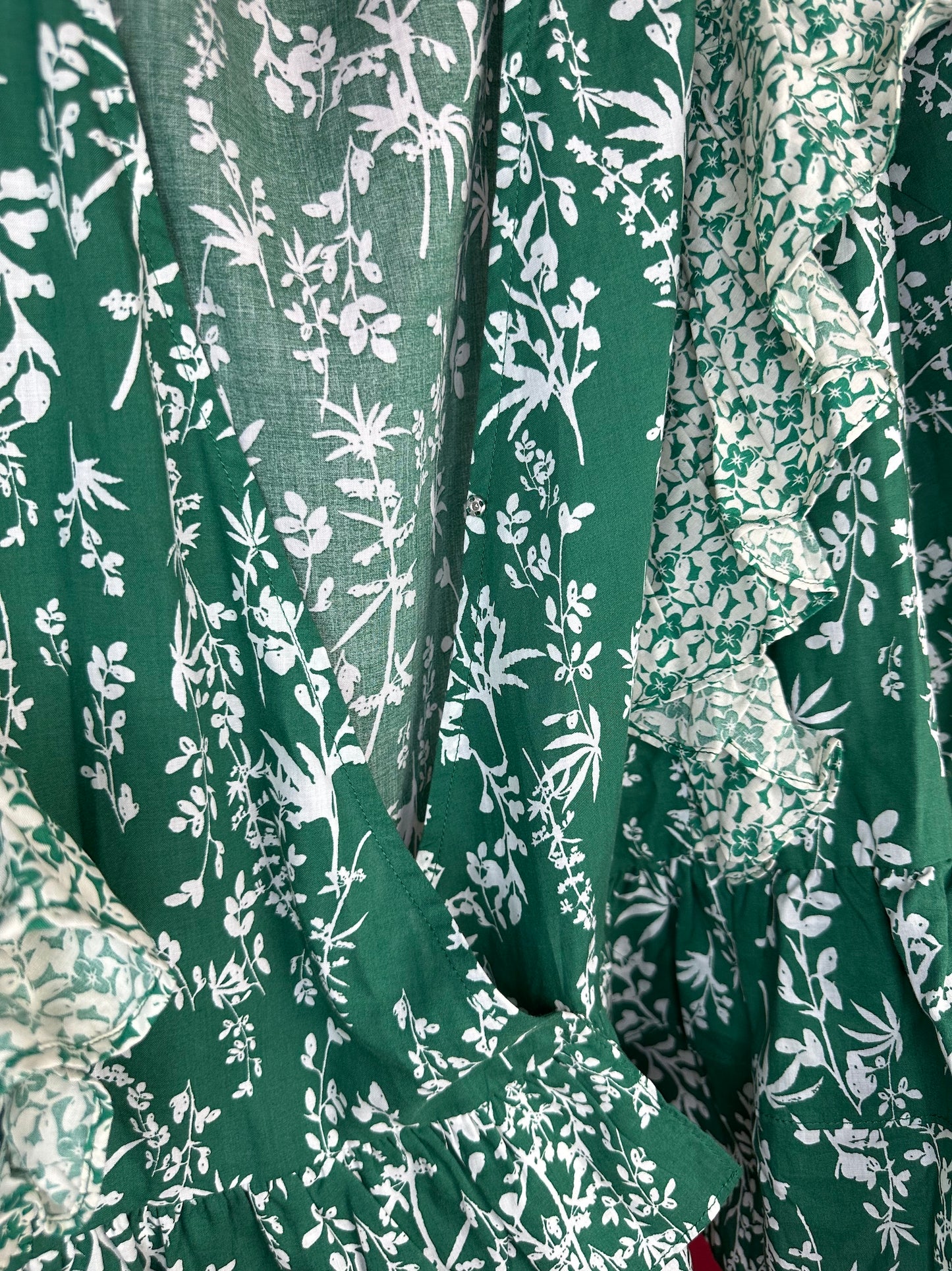 Blouse Berenice paris print groen/wit - Maat 40