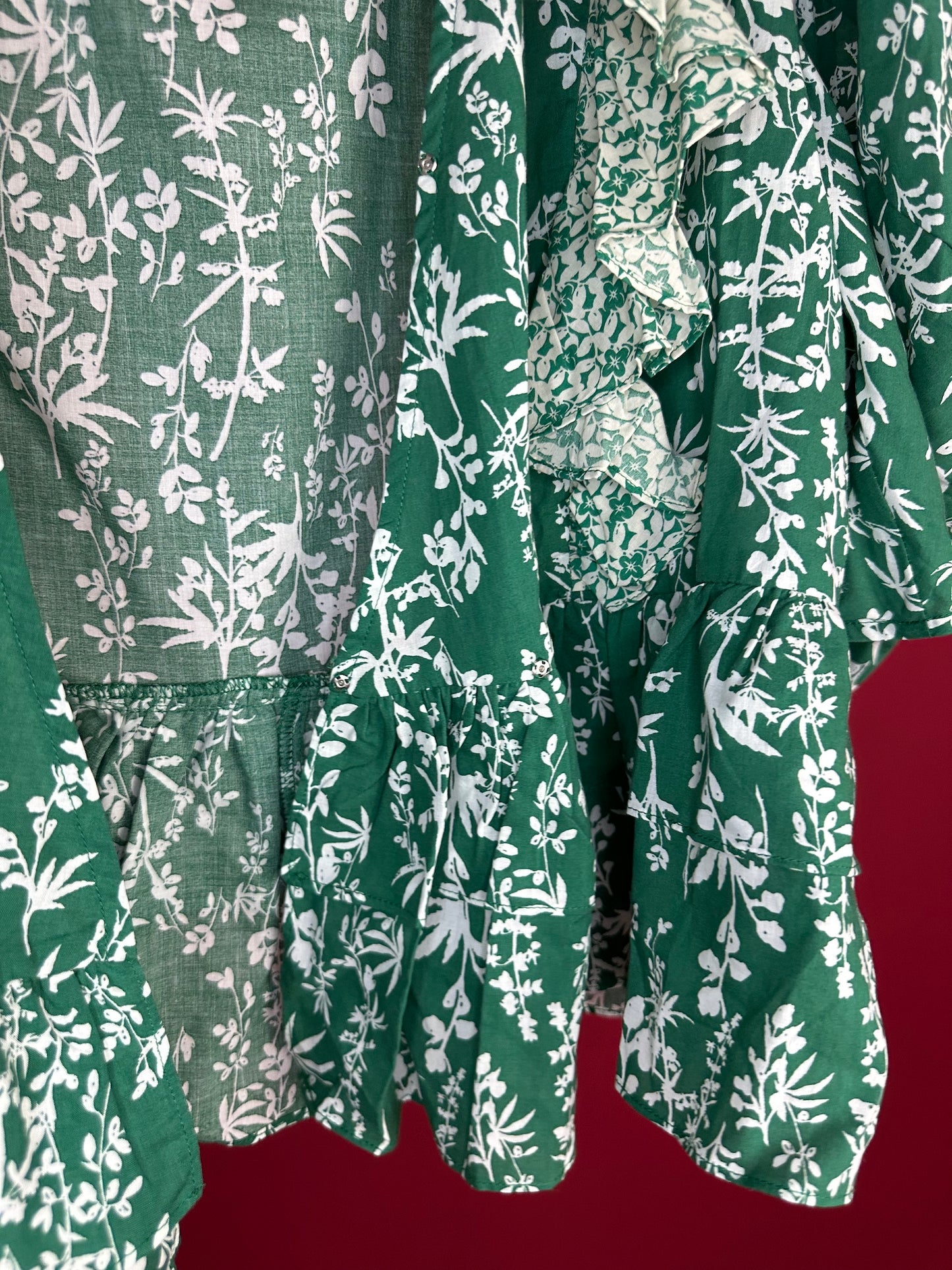 Blouse Berenice paris print groen/wit - Maat 40