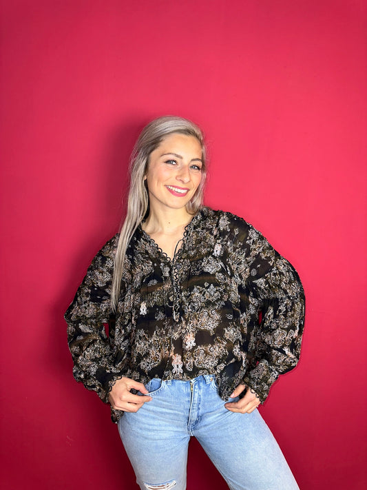 Blouse IRO Sianna print - Maat 38