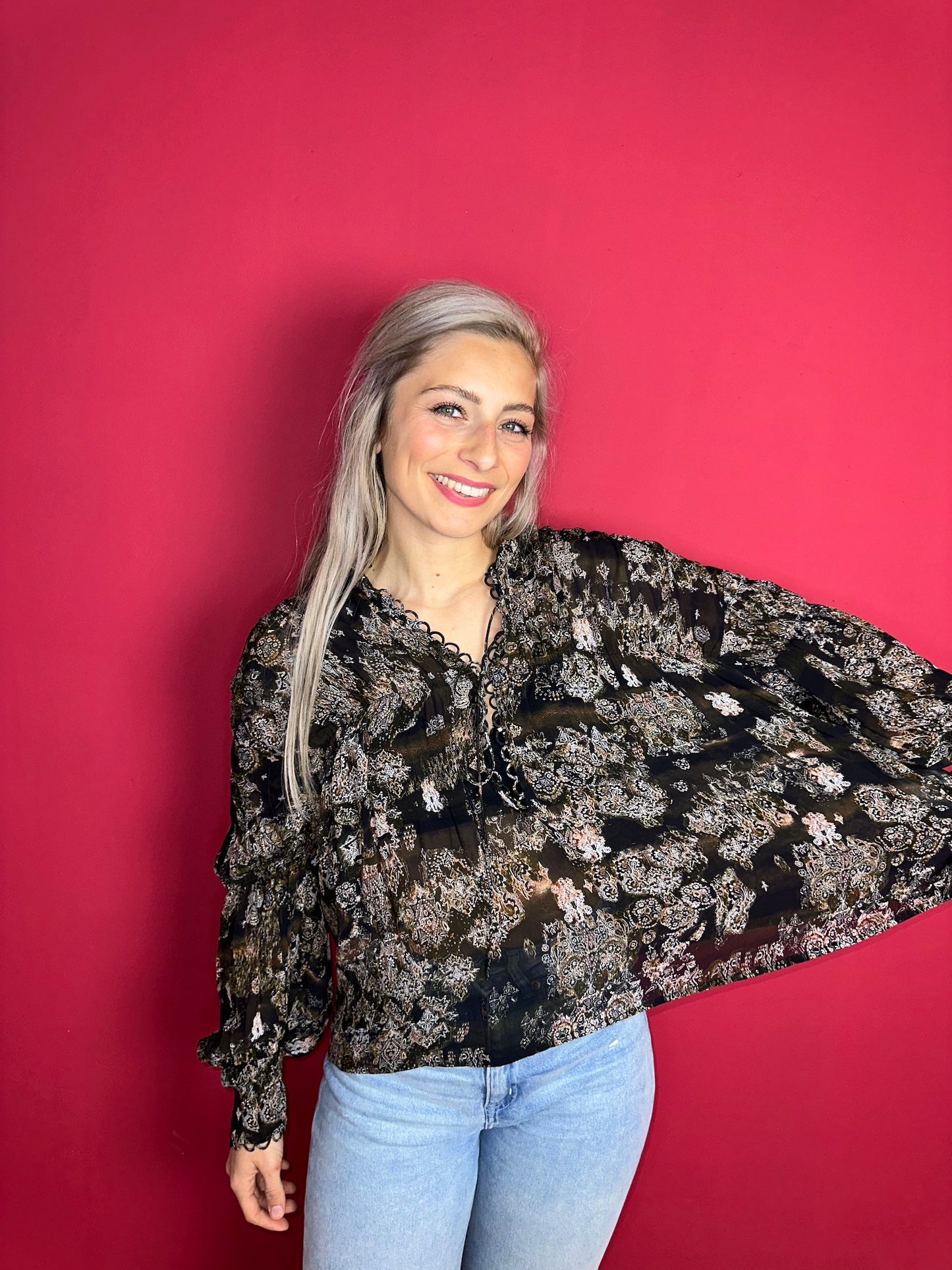 Blouse IRO Sianna print - Maat 38