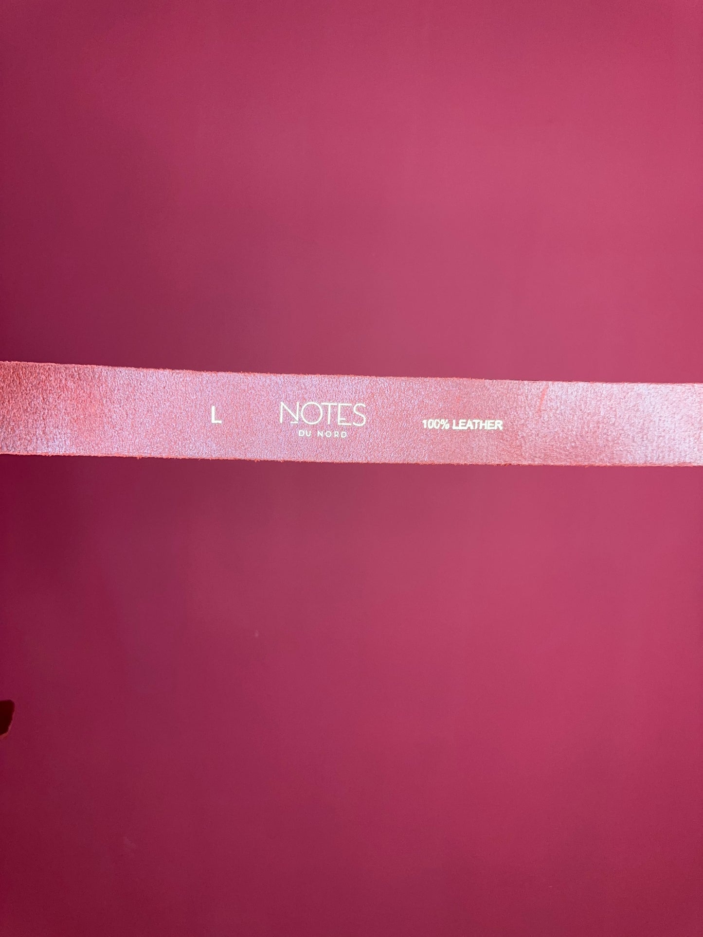 Riem Notes du Nord leer rood slang - Maat L